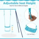 Swing set demonstrating the spacious 72" x 55" x 67" dimensions for comfortable, uninterrupted swinging.